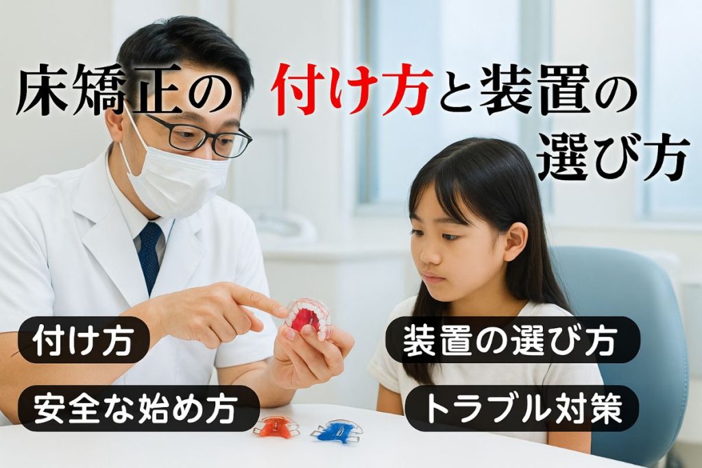 07-床矯正-付け方 - 小児矯正は北海道北広島市にある歯医者のさいわいデンタルクリニック札幌大曲